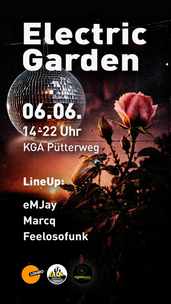 Electric Garden 6.6.2026 14-22 Uhr KGA Pütterweg